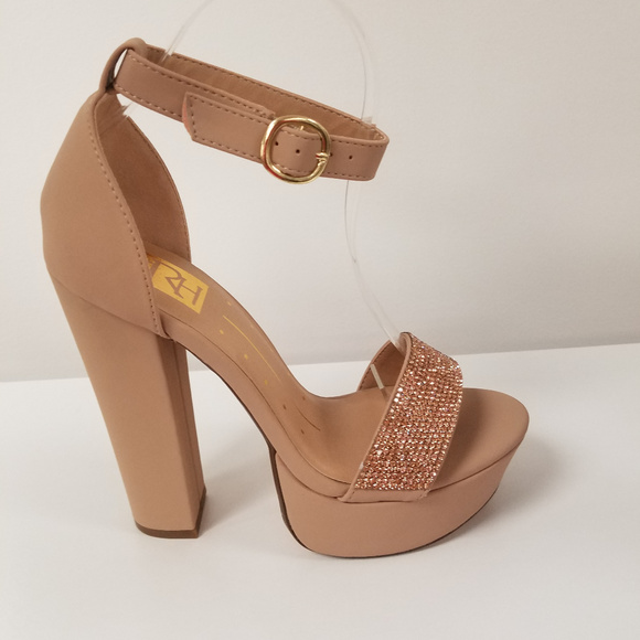 nude platform high heels